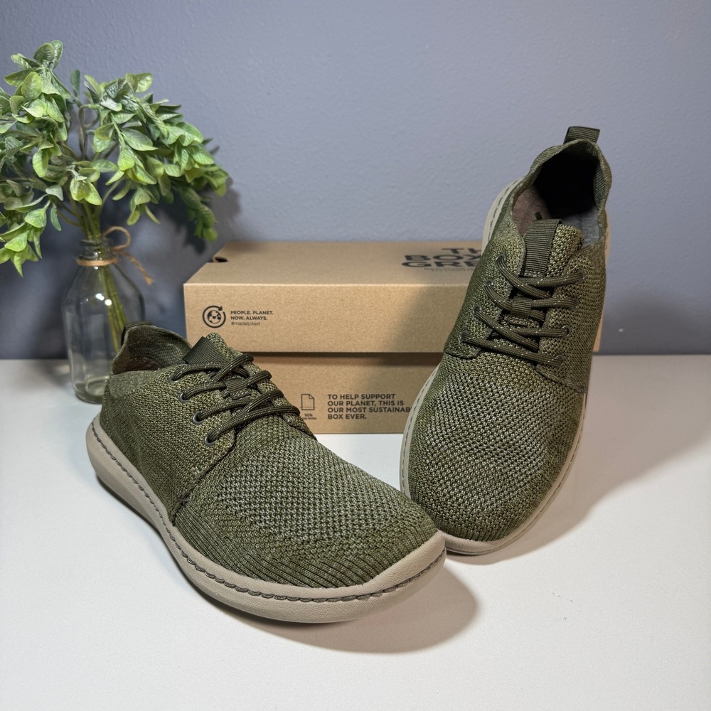 Clarks Step Urban Mix Olive‎ Knit Lace Up Sneakers Men US 7.5